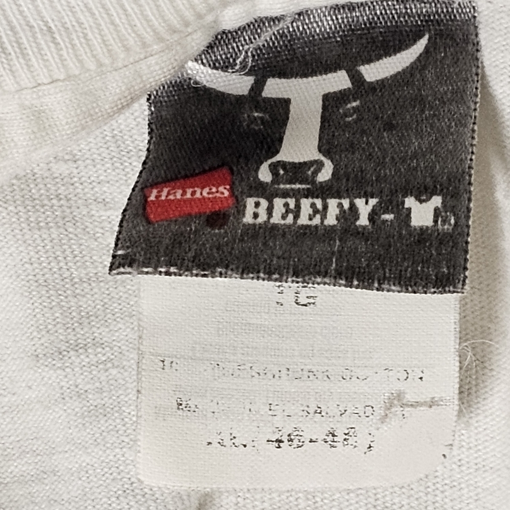 Hanes White Long Sleeve Men's XL. Tee with Graphic - Picture 3 of 4